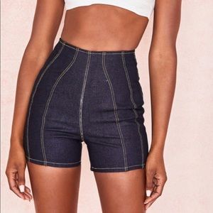 Pierette Denim Topstitch Cycle Shorts